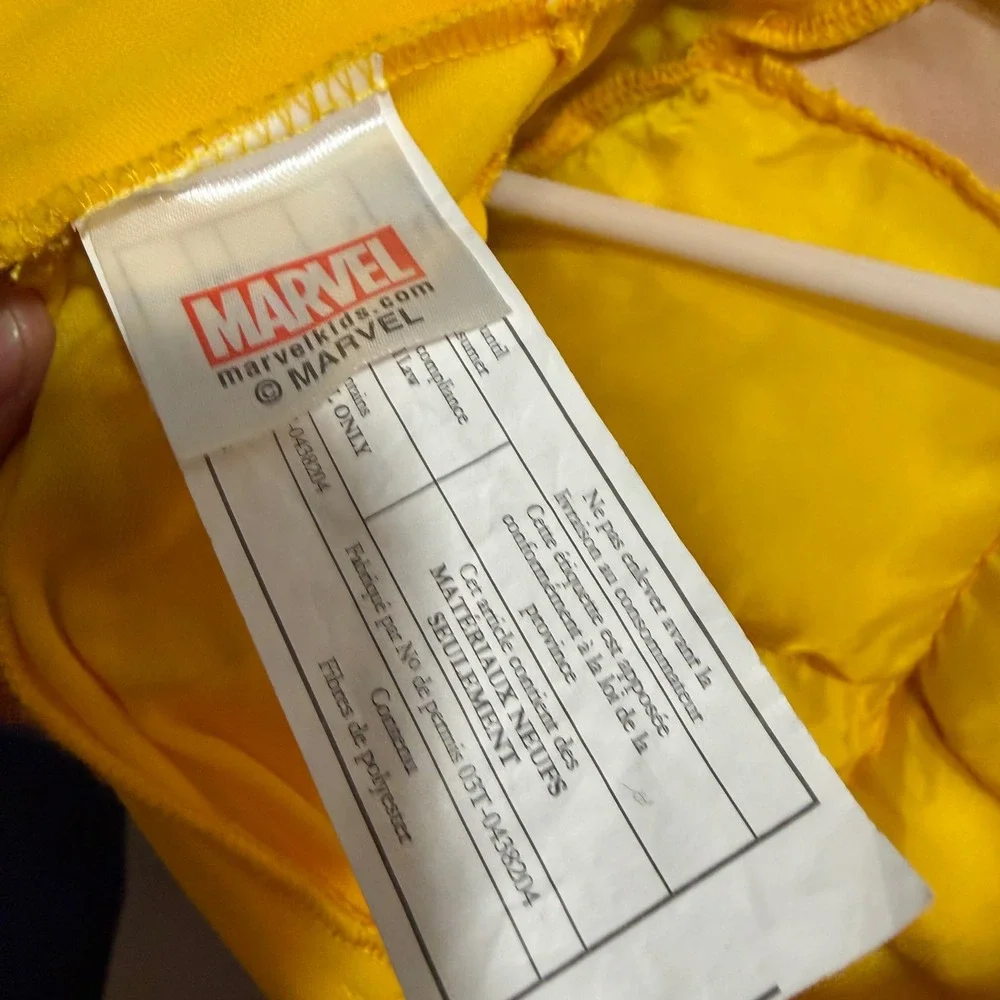 Marvel Wolverine Muscle Costume Kids Medium 8-10 X-Men Superhero Jumpsuit Yellow - Picture 5 of 7
